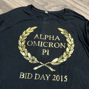 Black and gold alpha omicron pi long sleeve